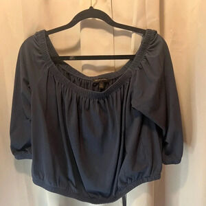 Banana Republic Off The Shoulder Top Size Large Blue
